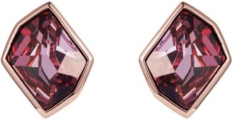 Aurora 18ct rose gold plated cosmic cut clip earrings