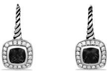 David Yurman Albion Drop Earrings with Black Onyx and Diamonds