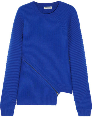 Opening Ceremony Zip-detailed ribbed wool sweater