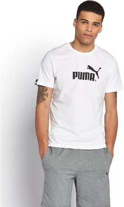 Puma Mens Large No.1 Logo T-shirt - White