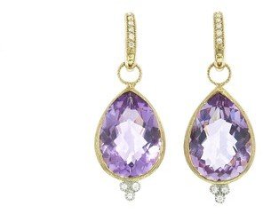 Jude Frances Large Amethyst Pear Earring Charms - Yellow Gold