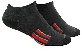 adidas Men's Black 2-Pack Climalite Traxion No Show Socks