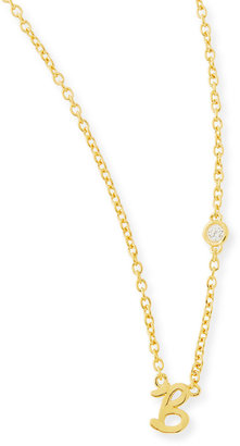 Sydney Evan SHY by B Initial Pendant Necklace with Diamond