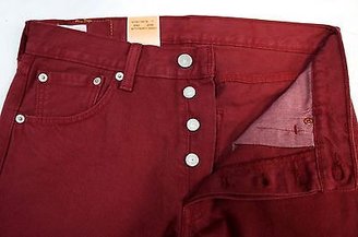 Levi's Levis Style# 501-1570 34 X 30 Cordovan Red Original Jeans Straight Leg Pre Wash