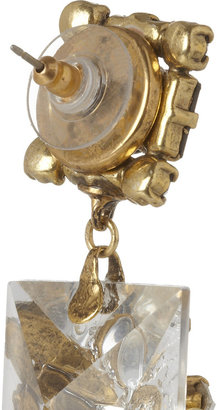 Erickson Beamon Gold-plated Swarovski crystal and pearl earrings