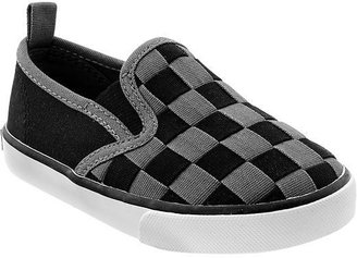 Old Navy Checked Canvas Slip-Ons for Baby