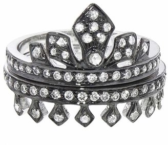 Sethi Couture Tiara Ring - Black Rhodium over Gold