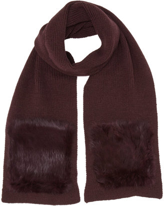Hat Attack Fur-accented Long Scarf