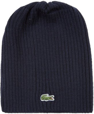 Lacoste Ribbed Knitted branie hat