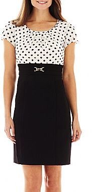 JCPenney Alyx Cap-Sleeve Polka-Dot Dress
