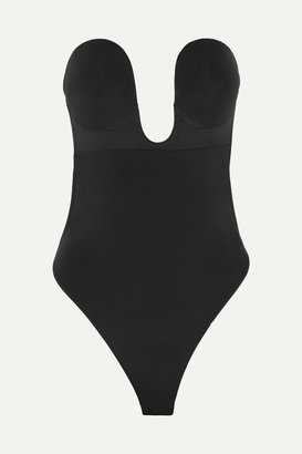 Fashion Forms U-plunge Self-adhesive Backless Thong Bodysuit - Black
