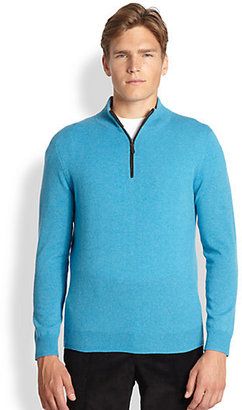 Saks Fifth Avenue Half-Zip Mockneck Cashmere Sweater