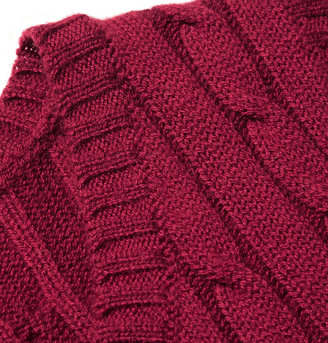 Beams Cable-Knit Merino Wool Sleeveless Sweater