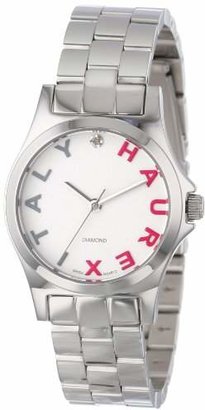 Haurex Italy Women's 7A505DPS Diamond-Accented Mini City Stainless Steel Bracelet Watch