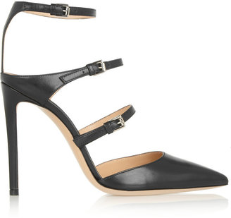 Gianvito Rossi Buckled leather pumps