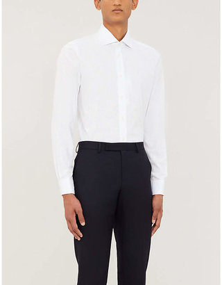 Richard James Patterned contemporary-fit cotton shirt