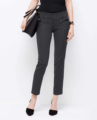 Ann Taylor Dotted Faux Leather Zip Pocket Ankle Pants
