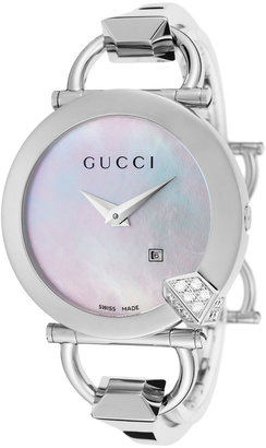 Gucci Chiodo Stainless Steel & Mother of Pearl Dial Watch, 35mm