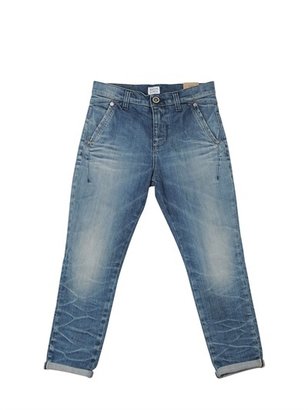 Armani Junior Stone Washed Denim Tapered Jeans