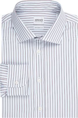 Armani Collezioni Stripe Dobby-Weave Shirt