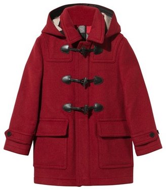 Burberry Windsor Red Wool Duffle Coat with Heart Lining