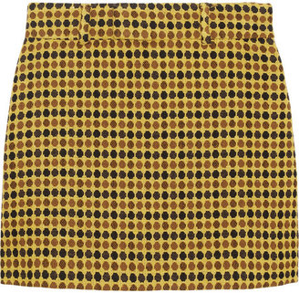 Miu Miu Dott silk and wool-blend mini skirt