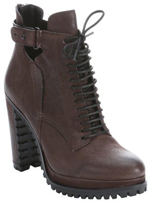 Dolce Vita espresso leather lace up 'Daytona' ankle booties