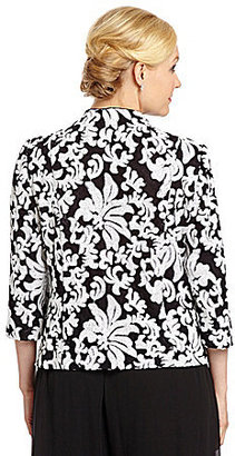 Alex Evenings Plus Sequined Floral Jacket