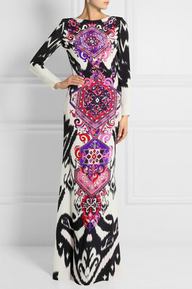 Emilio Pucci Printed silk-cady maxi dress