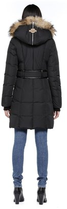 Mackage Trish-F4 Black Long Winter Down Coat With Fur Hood