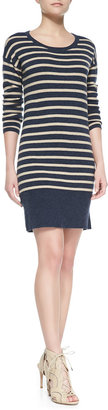 Joie Cashel Striped & Solid-Knit Dress