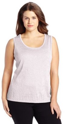 Calvin Klein Women's Plus-Size Metallic Shell Tank Sweater