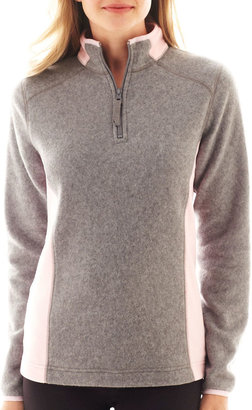 JCPenney Made For Life™ 1/4-Zip Brushed Fleece Pullover