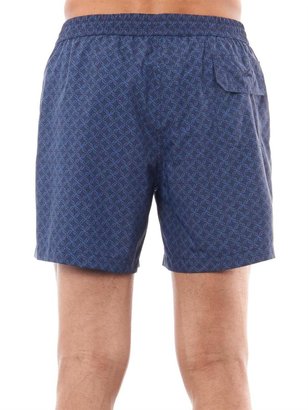 Brioni Diamond-print swim shorts