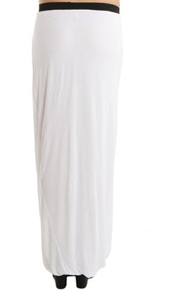 Enza Costa Fitted Maxi Skirt in White