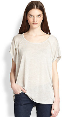 Vince Mesh-Trimmed Loose-Fit Tee