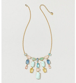 Lauren Ralph Lauren Goldtone/Multi Stone Bib Necklace