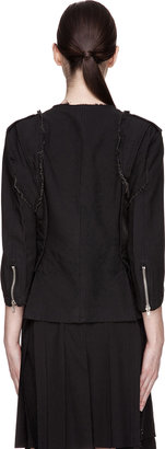 Comme des Garcons Black Gathered Stitched Down Sleeve Jacket