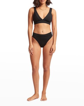 Seafolly Banded Triangle Bikini Top - Recycled Fibers