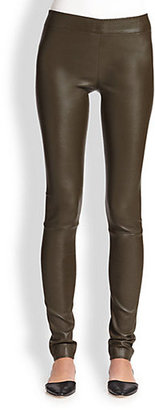 The Row Bonded Leather Pants