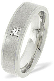Palladium Leah Diamond Wedding Ring 0.07CT H/SI