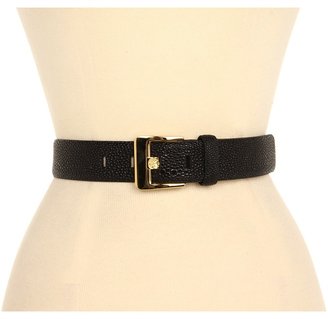 Vince Camuto 1 3/8 Panel With Logo Prong Buckle (Black) - Apparel