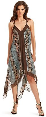 GUESS by Marciano 4483 Autumn Python-Print Handkerchief Dress