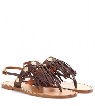 Valentino C-Rockee fringed leather sandals