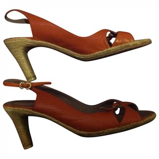 Anya Hindmarch Orange Leather Sandals