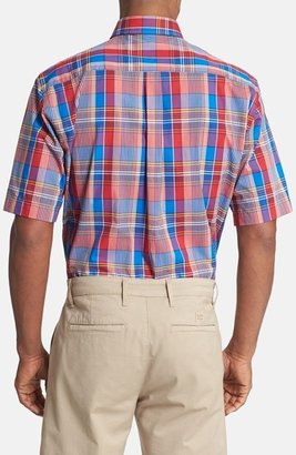 Peter Millar 'Collegno' Regular Fit Short Sleeve Plaid Sport Shirt