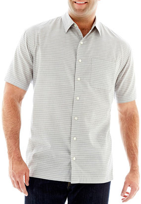 Van Heusen Short-Sleeve Faux-Linen Woven Shirt-Big & Tall
