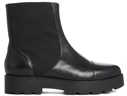Vagabond Aurora Black Leather Mix Ankle Boots - Black