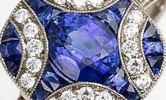 Kwiat 'Vintage' Blue Sapphire & Diamond Ring