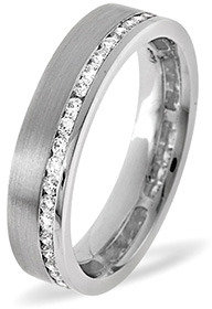 Palladium Emily Diamond Wedding Ring 0.38CT H/SI